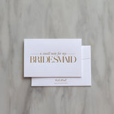 Bridesmaid thank you card - White - Ooh Aah Invitations